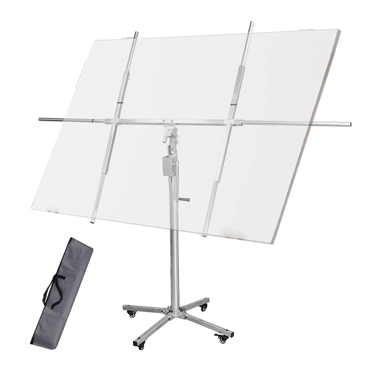 elevador placas pladur/elevador de placas de pladu Elevador de paneles de yeso Panel rodante para paneles de yeso - Gato de elevación para paneles de yeso para techo con 4 ruedas bloqueables - Elevado