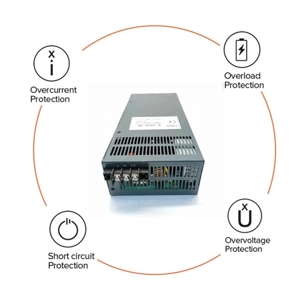 Fuente de alimentación conmutada Industrial de 1000 W, 1200 W, 1500 W y 2000 W, Ajustable a CC 12 V, 24 V, 36 V, 48 V, 55 V, 110 V, 220 V, 300 V y 350 V.(110V-01,100V_1500W)