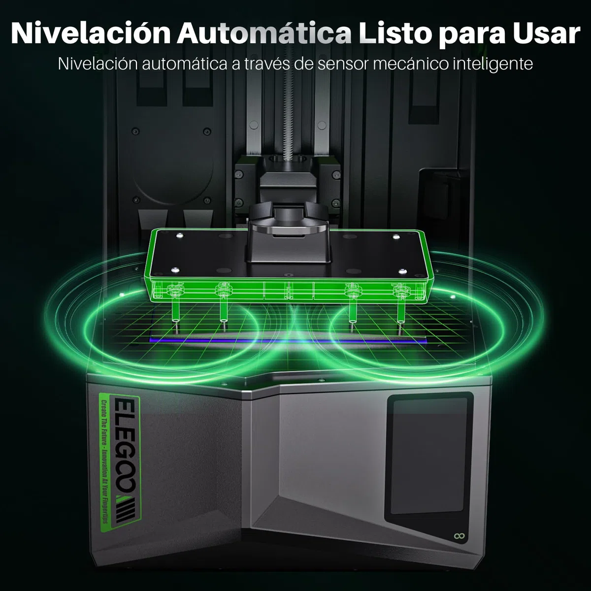 ELEGOO Saturn 4 12K Impresora 3D Resina MSLA - Pantalla LCD 10" 12K - Nivelación Automática con Sensor Mecánico Inteligente - Área Impresión 219x123x220mm - Ideal para Profesionales