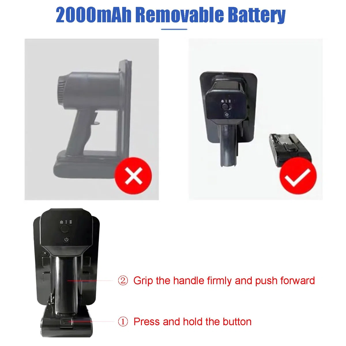 Ventosa eléctrica al vacío para pantallas LED, capacidad de elevación de 66 libras, batería extraíble de 2000 mAh, 3 tamaños de almohadilla, herramienta de mantenimiento frontal para COB