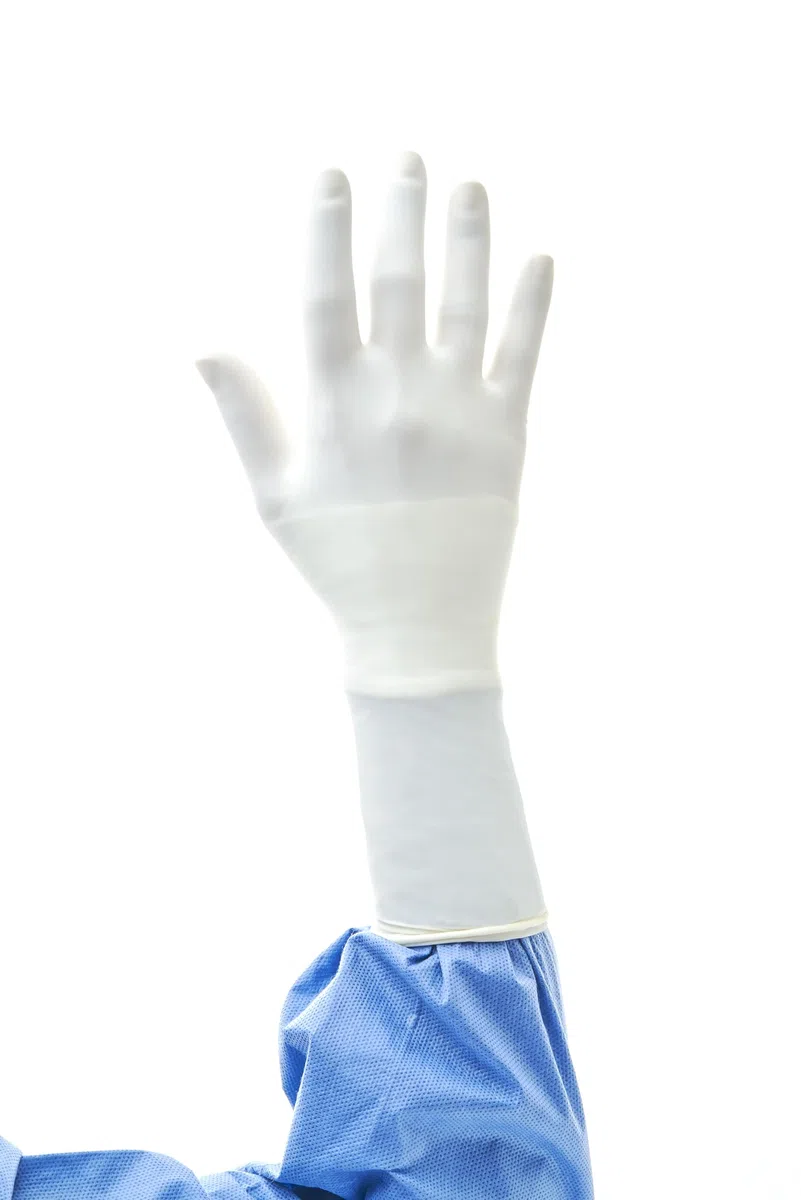Guantes quirúrgicos estériles sin látex Ansell GAMMEX PI Micro, sin polvo, talla 8,0, blanco (50 pares)