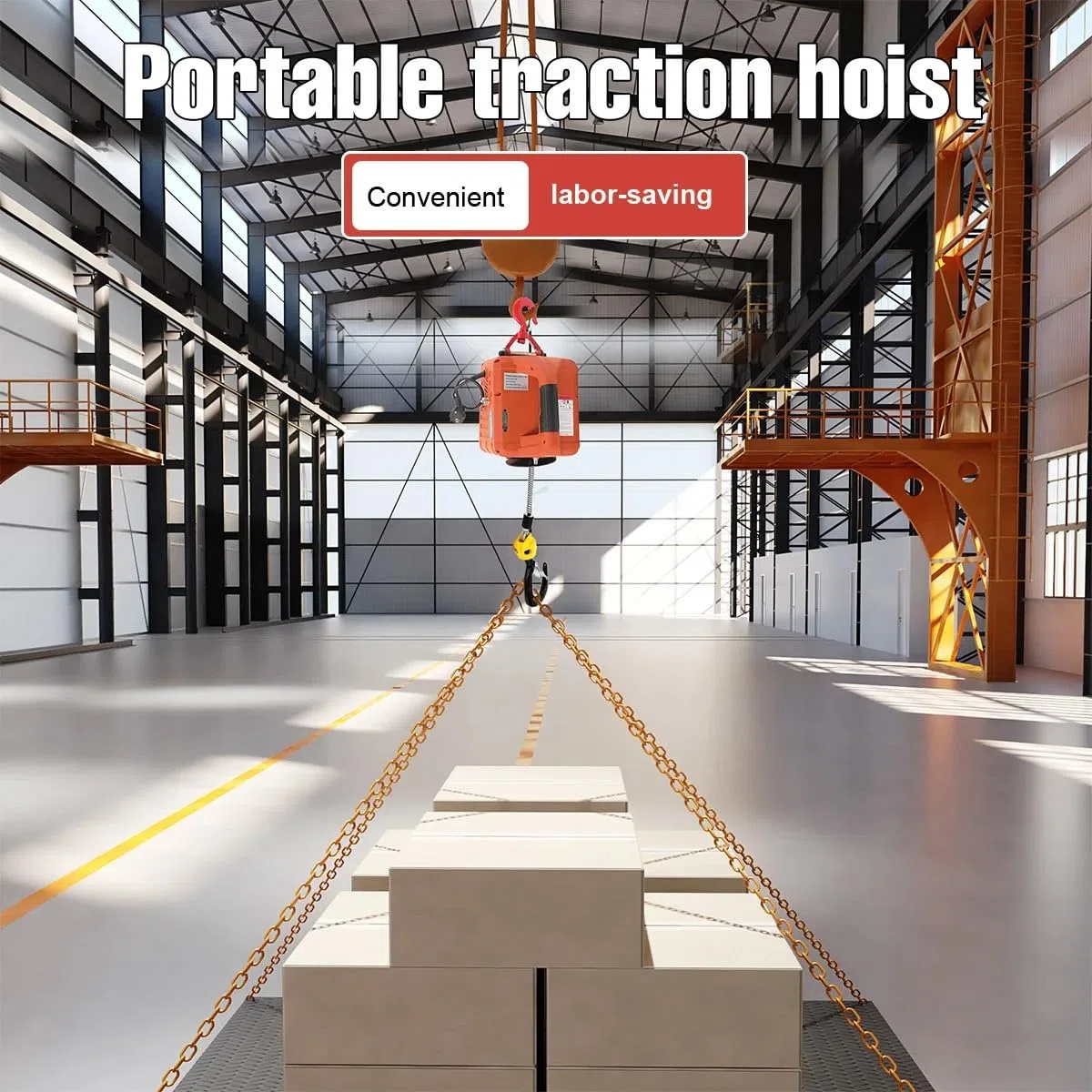 Cabrestante Eléctrico Polipasto eléctrico de 1500W, cabrestante eléctrico portátil, grúa, máquina de Control remoto inalámbrico, 500kg con Polipasto Eléctrico