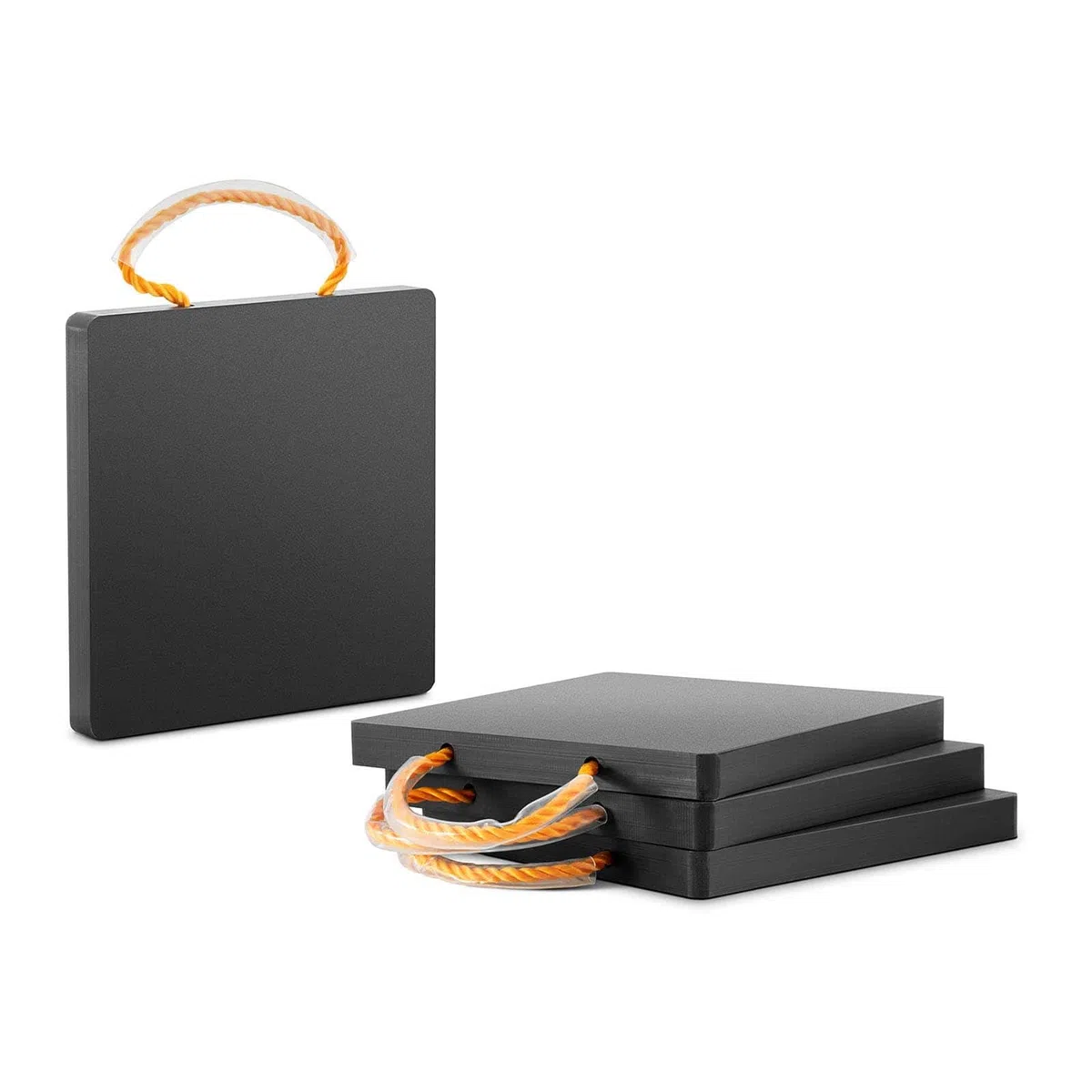 MSW Placas de Apoyo para Grúas y Maquinaria de Construcción MSW-CP-300-7H (Dimensiones: 30 x 30 x 3 cm, 4 unidades, Capacidad de carga máx.: 7.000 kg)