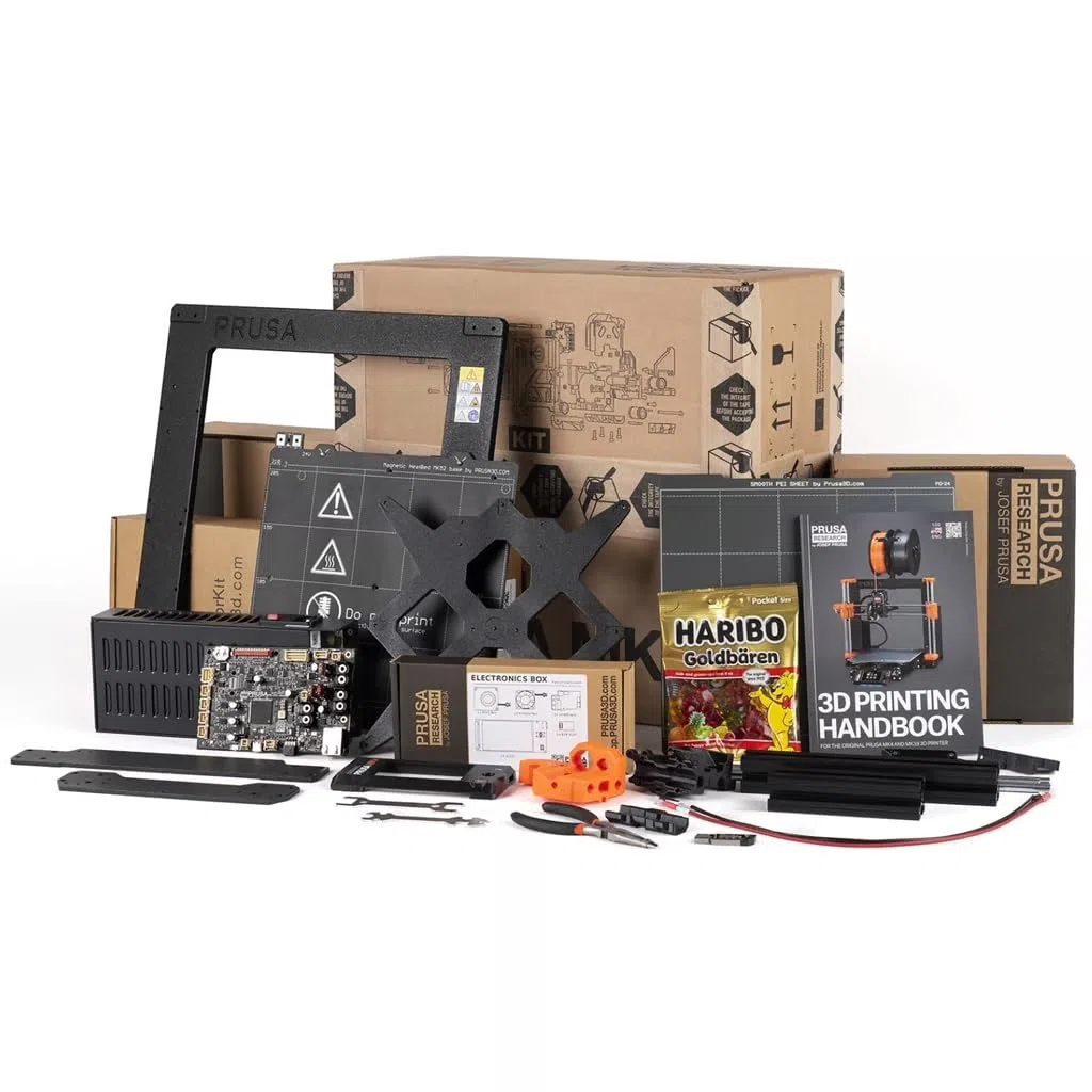 Kit de impresora 3D original Prusa MK4S, hojas de impresión extraíbles, kit DYI para impresora 3D para principiantes, divertido de montar, calibración automática, muestra de filamento incluida, tamaño