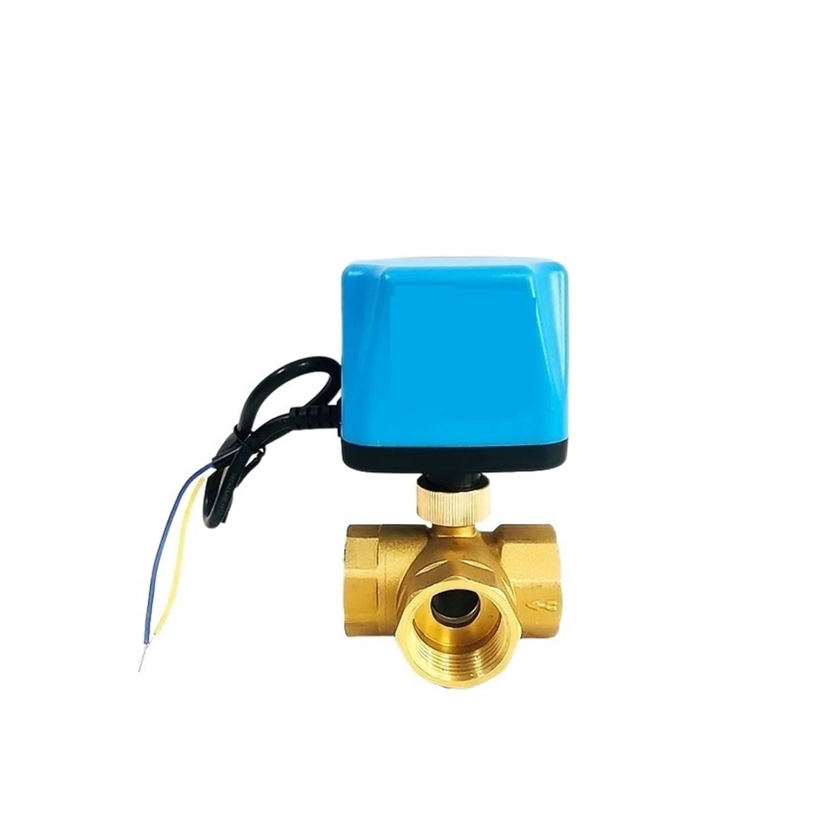 Válvula de bola eléctrica de latón, 1/2 ", 3/4", 1 ", 1-1/4", 1-1/2 ", dos líneas, tres vías, normalmente cerrada, válvula de interruptor normalmente abierta for agua ProteccióN Contra El óXido, Larga
