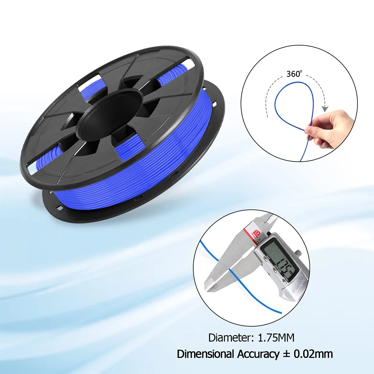 Paquete de 8 filamentos de impresora 3D, Dveda 1,75 mm PLA 3D filamento en total de 2 kg, precisión dimensional de 8 colores +/- 0,03 mm, ampliamente compatible para impresión 3D