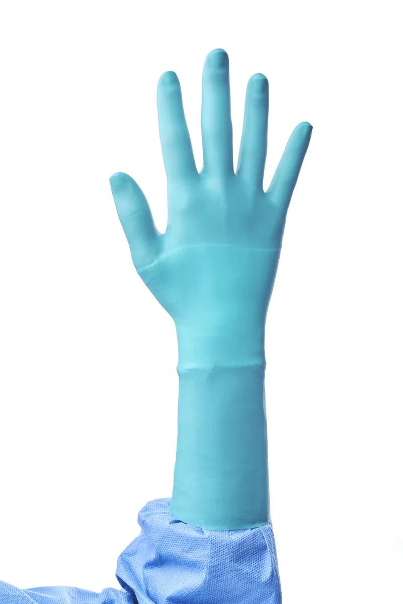 Guantes quirúrgicos estériles sin polvo Ansell GAMMEX de látex, para usar debajo, talla 5.5, verdes (50 pares)
